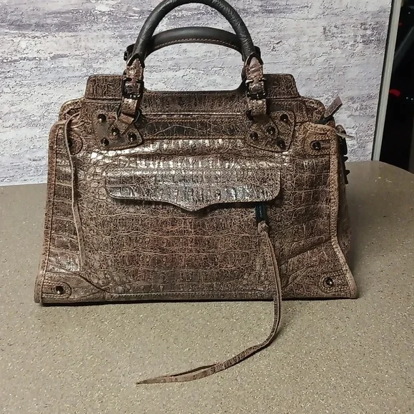 Rebecca Minkoff Croc Embossed Satchel - Picture 2 of 14